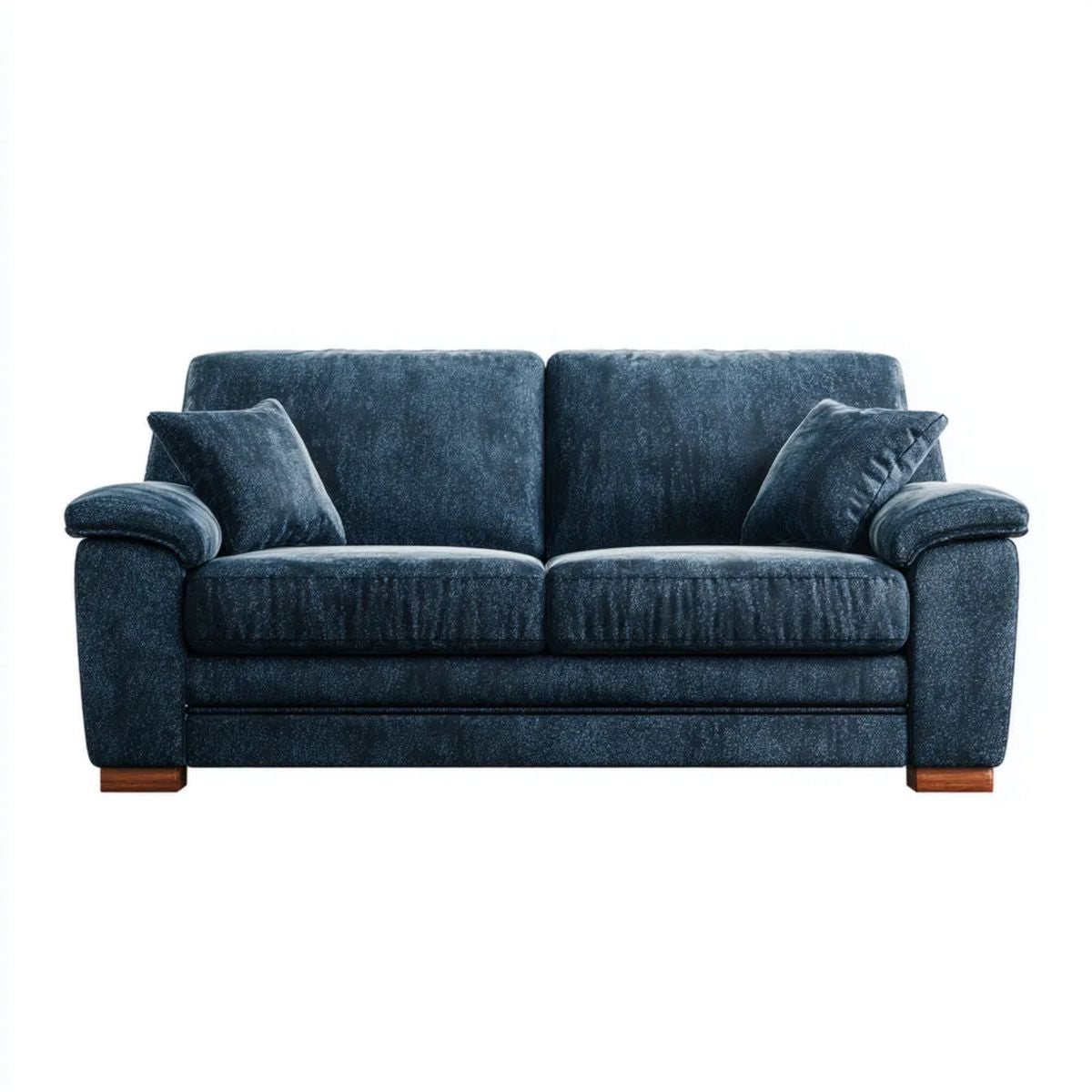 Sofa, 2-osobowa w sofie w nocy niebieski z drewnianymi nóżkami, 170 x 90 x 90 cm