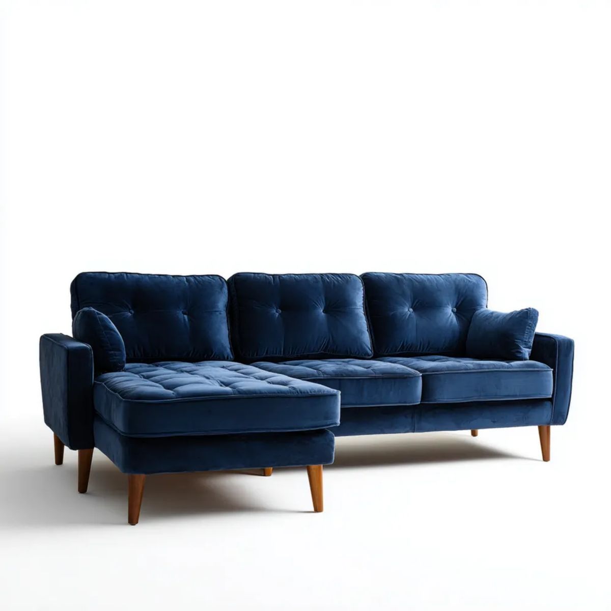 Sofa, 3-osobowa poliester aksamit poliestrowy noc epinefryna sofa lewa narożnik 235 x 160 x 86 cm