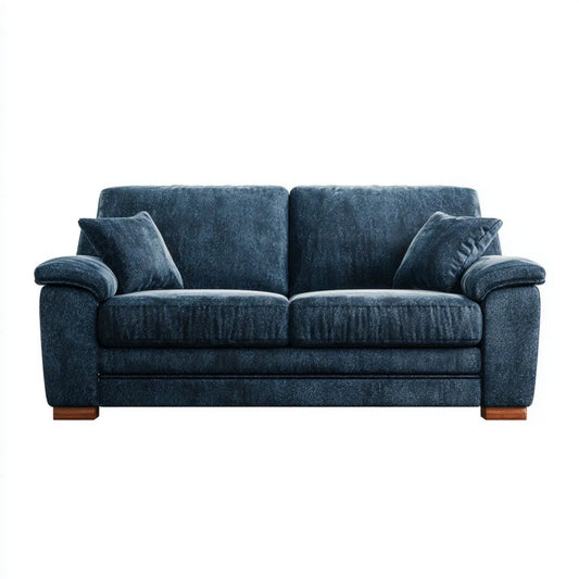 Sofa, 2-osobowa w sofie w nocy niebieski z drewnianymi nóżkami, 170 x 90 x 90 cm