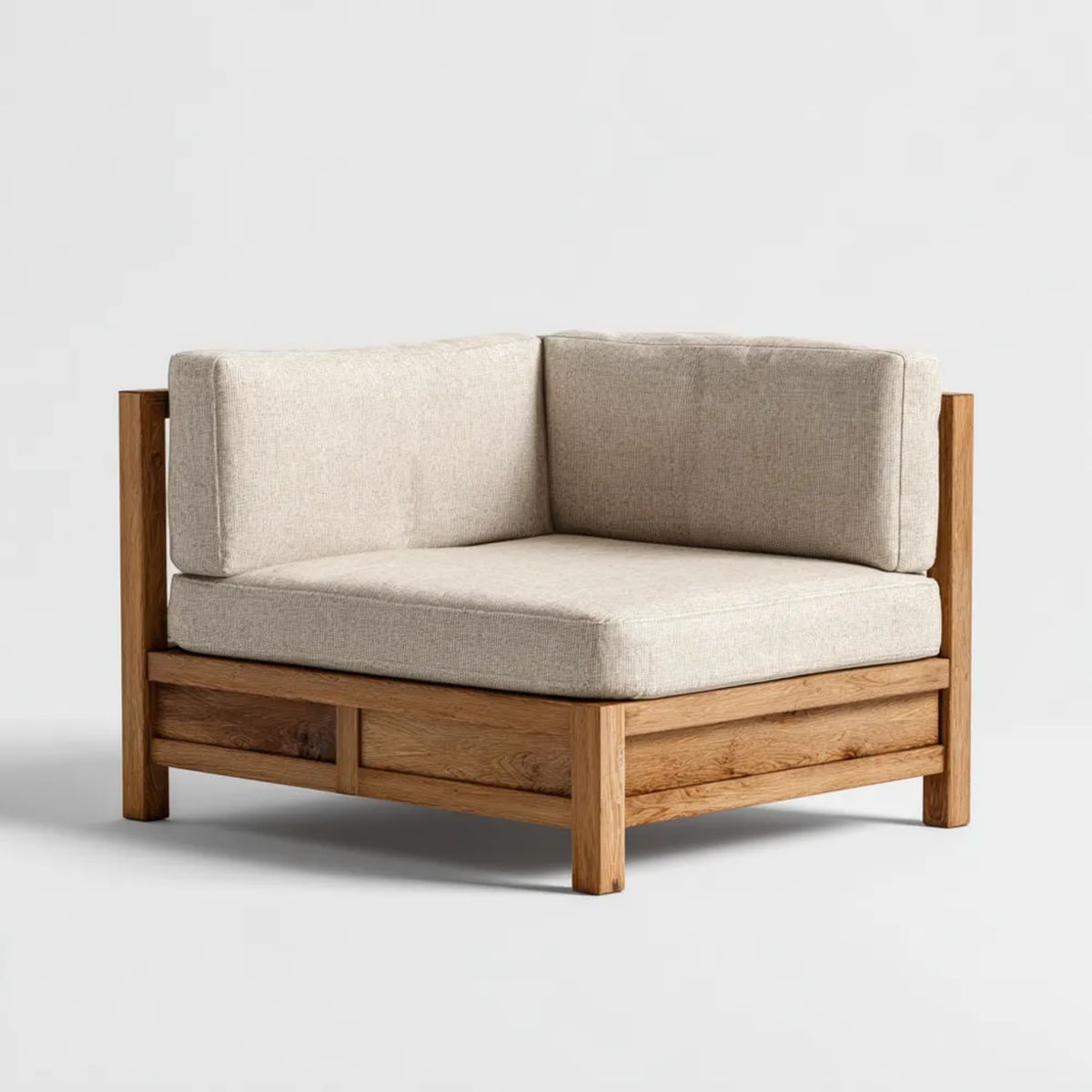 Sofa, Plac Drewniany Krzesło i beżowy Krzesło 90 x 90 x 78 cm