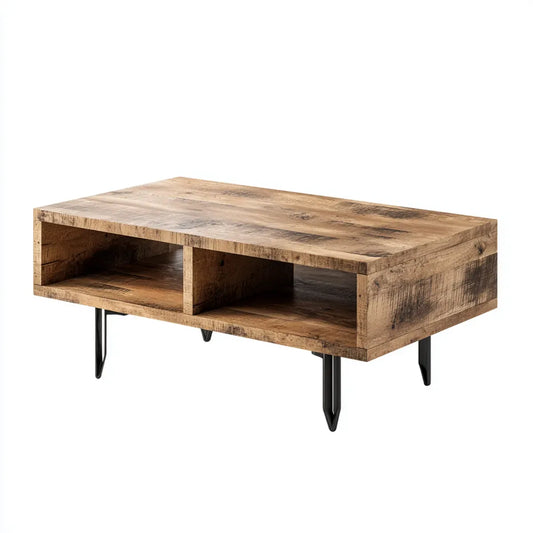 Stolik kawowy, Stół do kawy z schowkiem Brązowy czarny 110 x 60 x 40 cm drewna mango drewno lite prostokątne