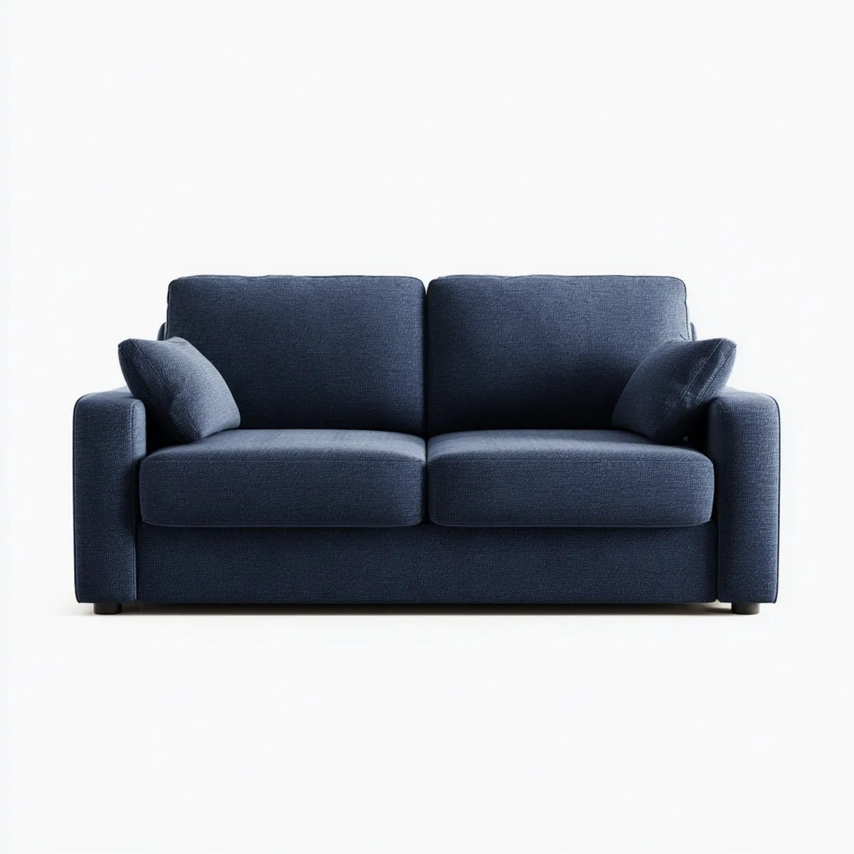 Sofa, 2-fotela granatowy 170 x 90 x 85 cm poliester prostokątna