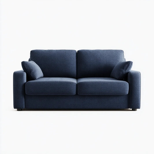 Sofa, 2-fotela granatowy 170 x 90 x 85 cm poliester prostokątna