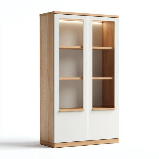Regał na książki, Kaseta na książki Biały Dach 90 x 40 x 190 cm płyta wiórowa MDF prostokątny